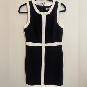Black and white above knee dress , size M